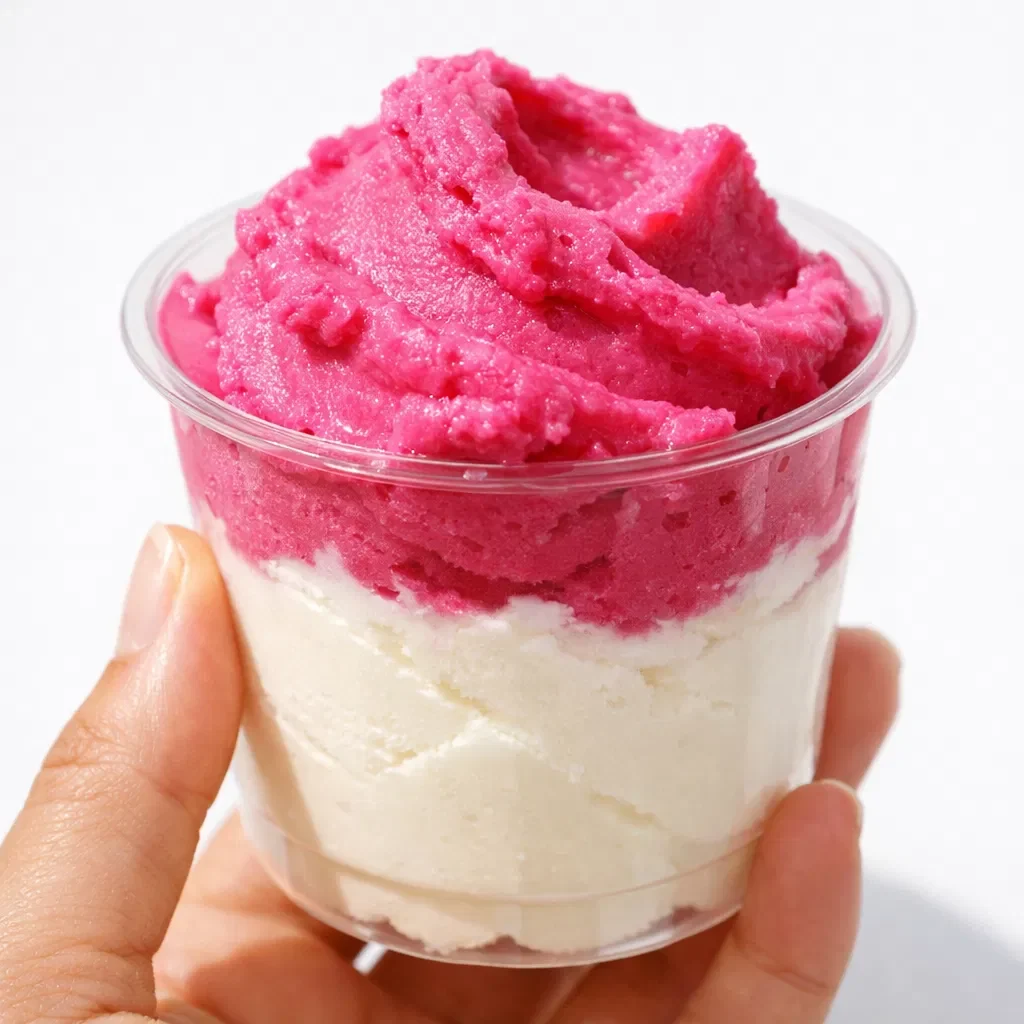 A person holding a cup of gelavita